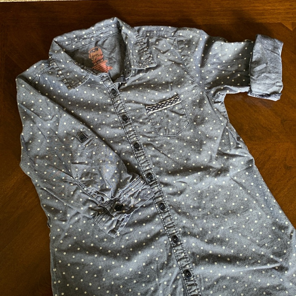 GIRLS Polka-dot Button-up Tunic